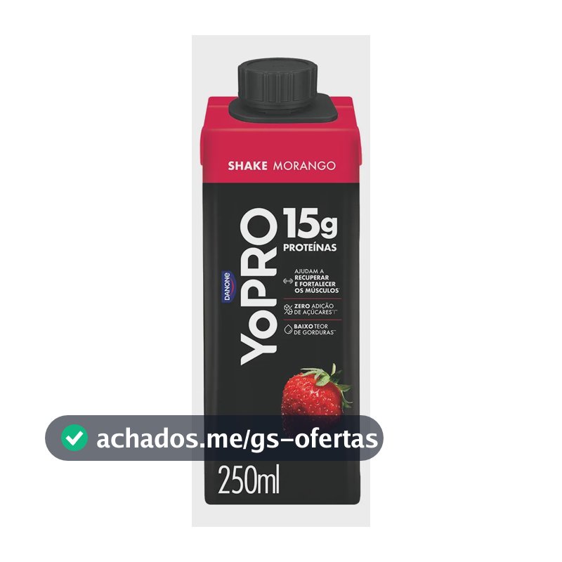 YoPRO Bebida Láctea UHT Morango 15g de proteínas 250ml