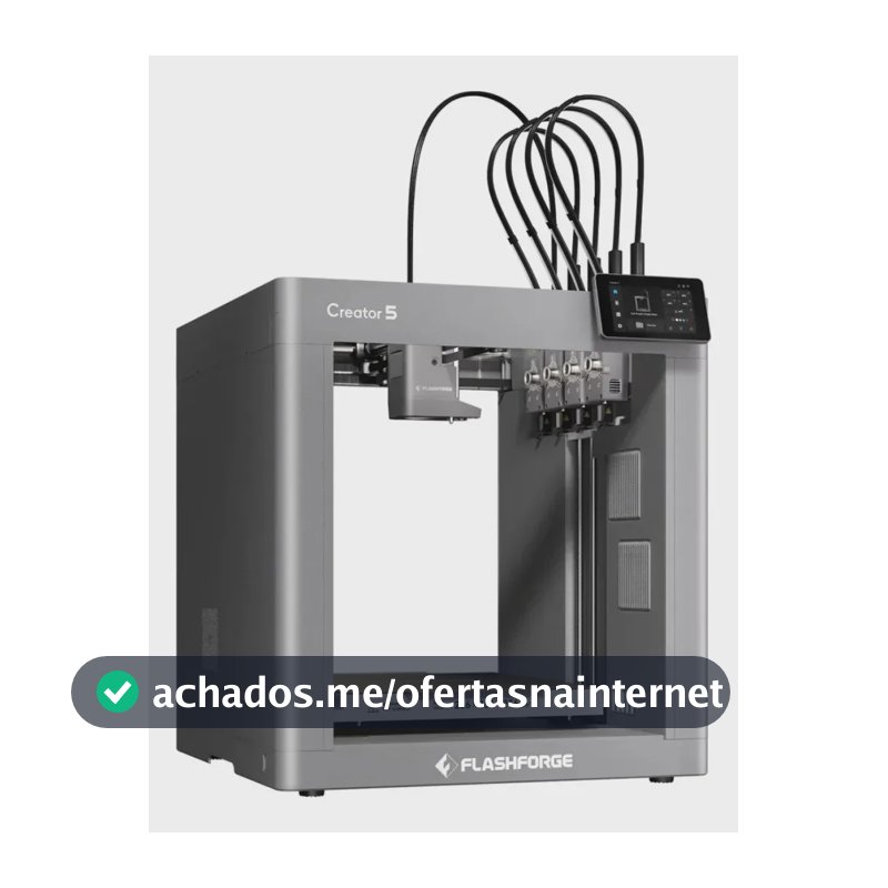 Impressora 3d Flashforge Creator 5 Com 4 Bicos Multicolor Cinza