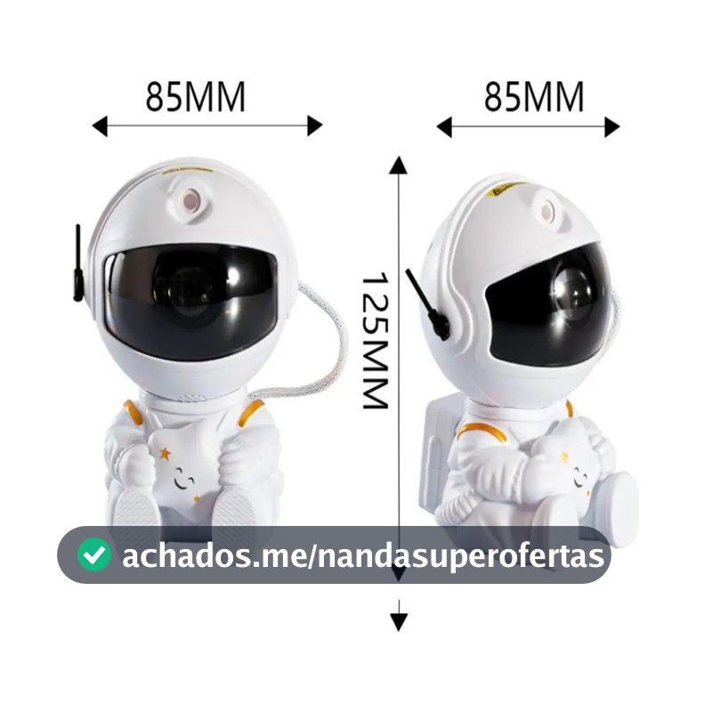 Astronauta para Quarto com Luz Nebulosa e Galáxia