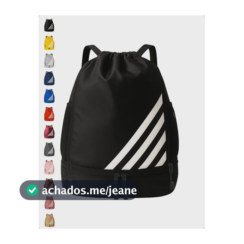 Mochila Bolsa Saco Costas Academia Trabalho Esporte Grande Preto