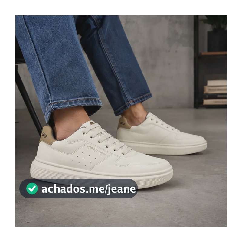 Tenis Pegada Masculino 172108 Milk Liso 41 Br