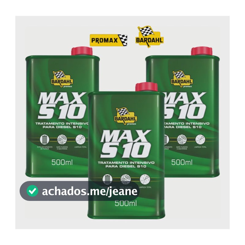 Aditivo Combustível Diesel S10 Bardahl Max S10 500ml Kit C/ 3 Unidades Original Premium