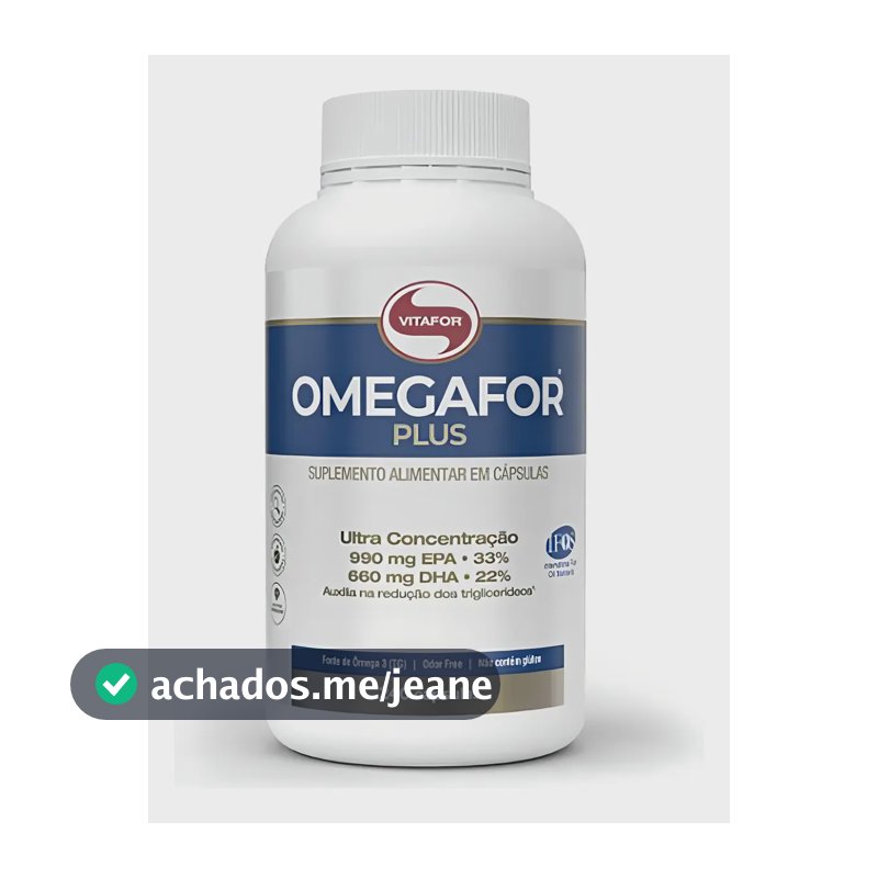 Ômega 3 Vitafor Omegafor Plus 240 Cápsulas Sem Sabor EPA DHA