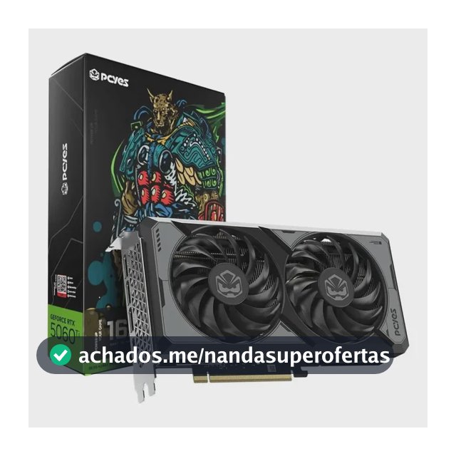 Placa De Vídeo Pcyes Geforce Rtx 5060 Ti, 16gb Gddr7 128-bit