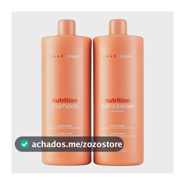 Kit Braé Stages Nutrition - Shampoo 1l + Condicionador 1l