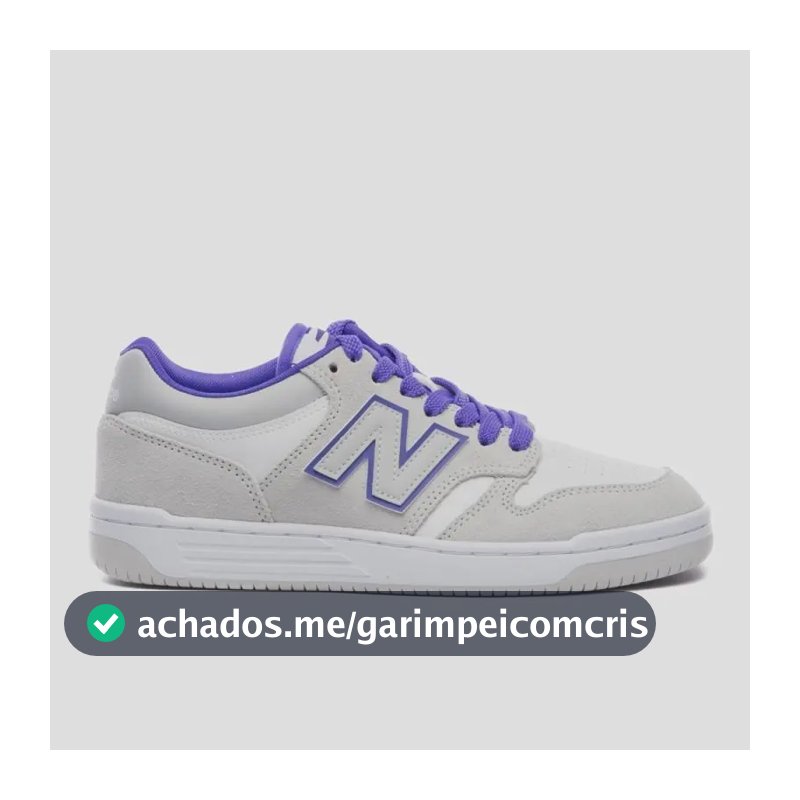 Tênis Casual Masculino E Feminino 480 Low New Balance Cinza Liso 39 Br