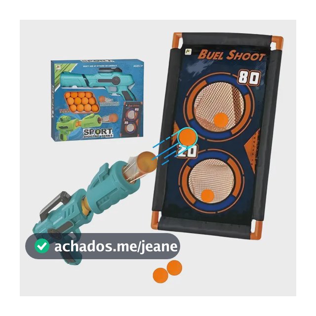 Jogo de Tiro ao Alvo Zoop Toys Air Ball Sistema de Ar Comprimido