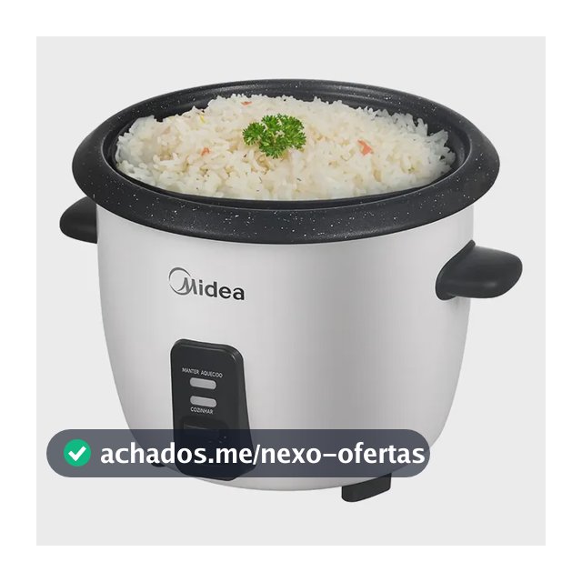 Panela De Arroz Elétrica Midea 7 Xícaras Cozimento Á Vapor Com Tampa De Vidro