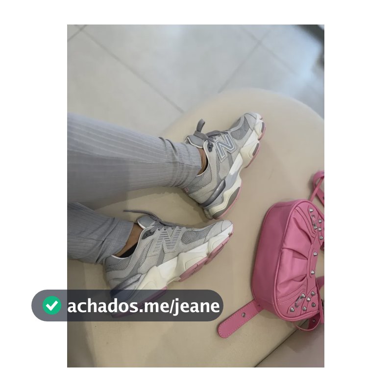 Tênis New Academia Feminino Caminhada Balance Promoção Novo Cinza/rosa 36 Br