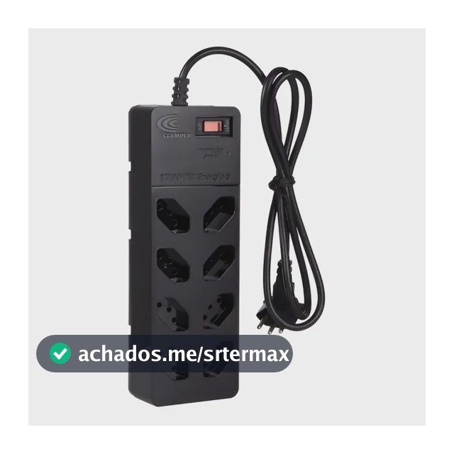 Filtro De Linha com DPS iCLAMPER Energia 8 Tomadas Régua com Tecnologia LCF