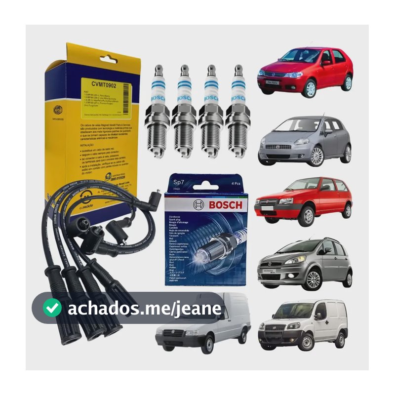 Kit Cabos E Velas Palio Idea Doblo Fiorino Punto Uno Fire