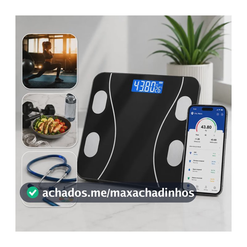 Balança Digital Bioimpedancia Bluetooth Corporal 180kg Cities To Go Saude Dieta Esporte