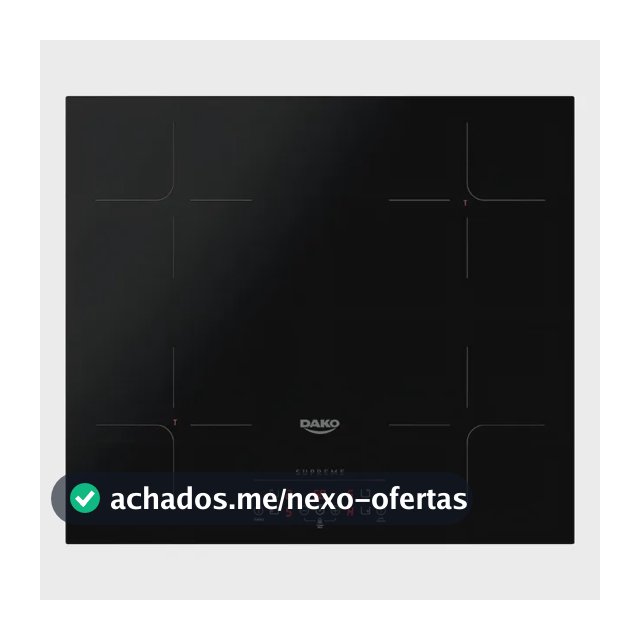 Cooktop de Indução 4 Bocas Dako Supreme Preto com Trava de Segurança