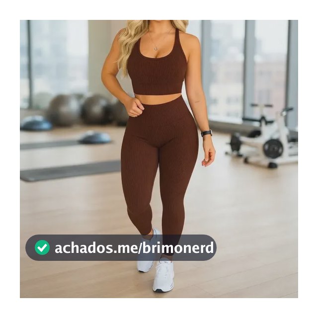 Roupa De Academia Conjunto Moda Fitness Feminino Calça E Top