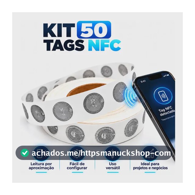 50 Tags Nfc Adesivas Etiquetas Inteligentes Programáveis