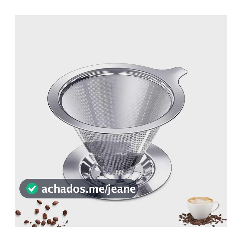 Filtro Coador De Café Em Aço Inox Sem Papel Tamanho 103 Peneira Reutilizável E Sustentável Para Coar Café Tradicional Marca Panda