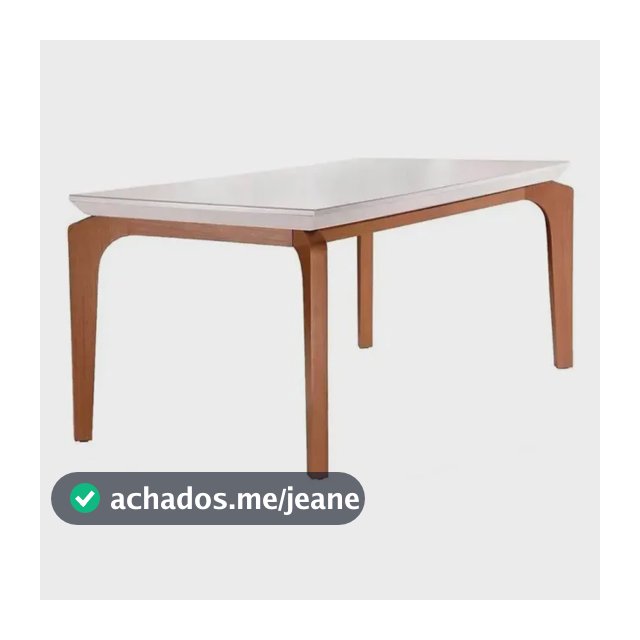 Mesa Jantar Londrina+t.vidro Mad 180cm Imbuia/offw-rufato