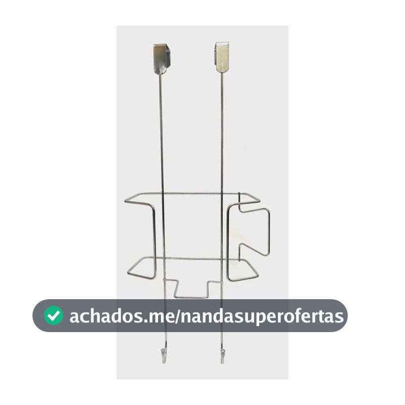 Suporte Para Ferro e Tábua de Passar Cromado de Porta