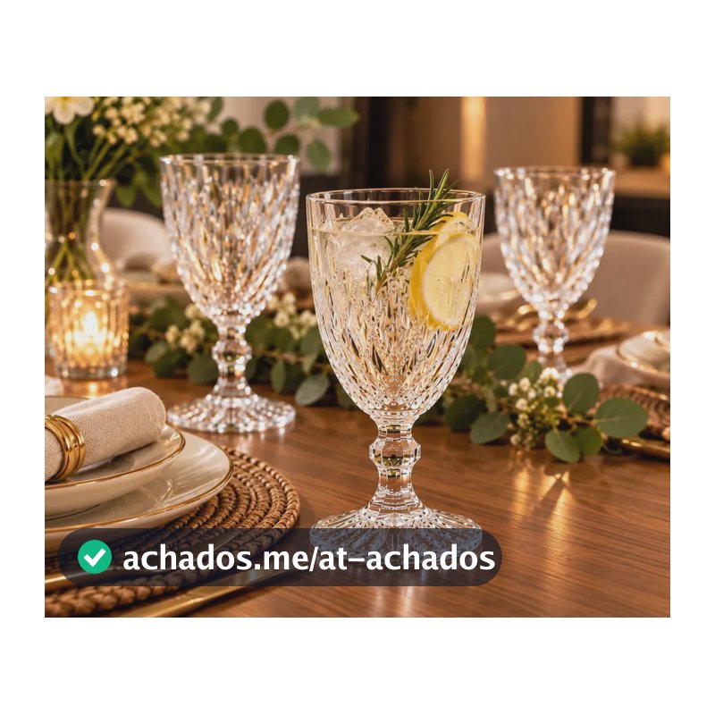 Conjunto 6 Taças Diamond Gamma 340ml Transparente Premium