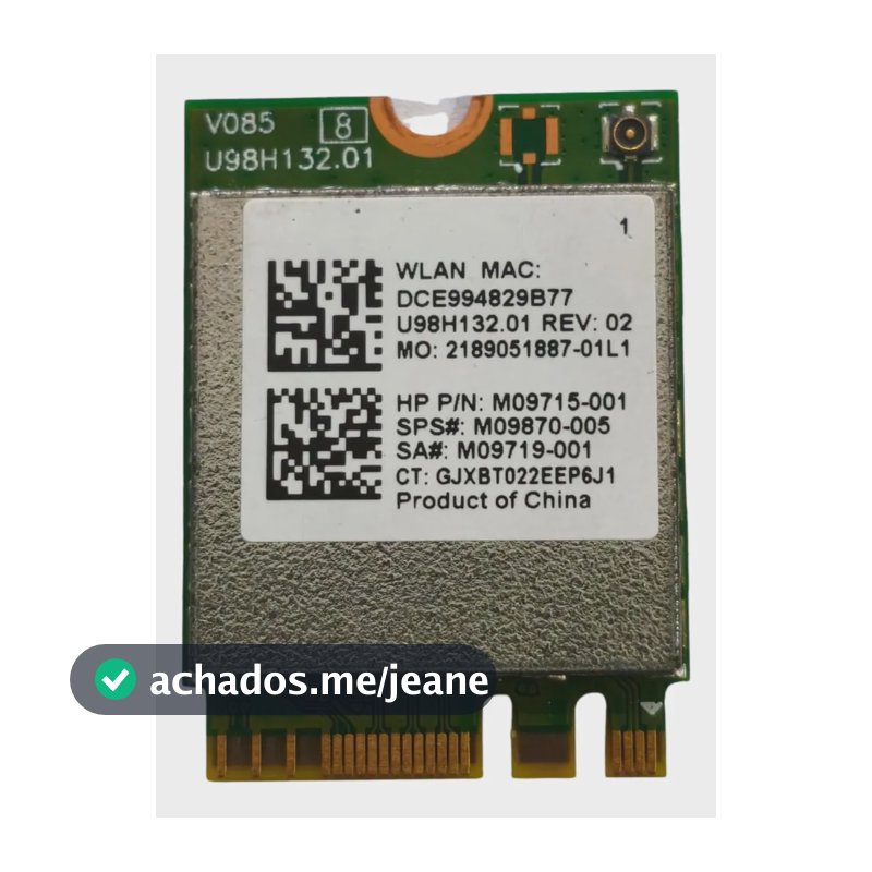 Placa Wifi Realtek Rtl8821ce Dual Band Bluetooth 5.0