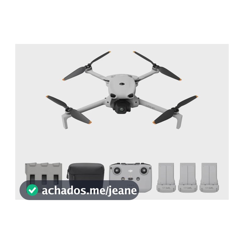 Drone Dji Lito X1 Fly More Combo Br Dji082 Anatel + Nf Cinza
