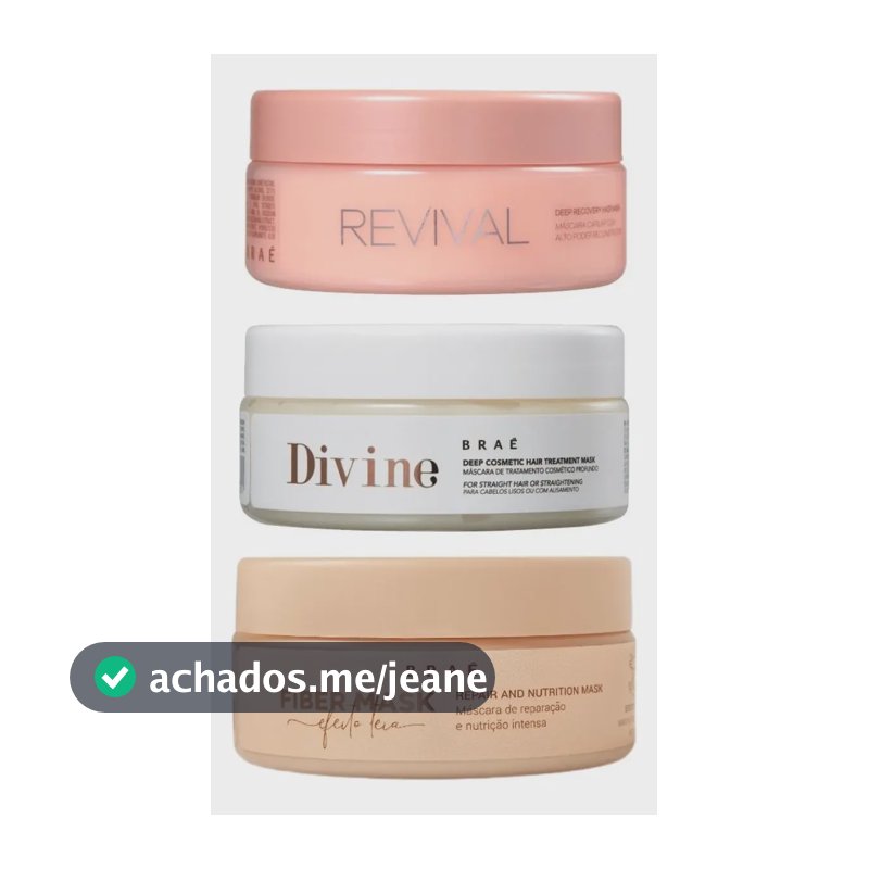 Cronograma Mask Braé - Hidratação + Nutrição + Reconstrução