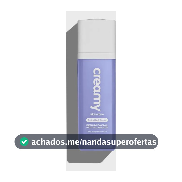 Creamy Skincare Sérum Adapalenato 0,5% 30g | Antiacne Com Retinoide Avançado, Reduz Acne, Poros Dilatados E Vermelhidão | Peles Sensíveis, Uso Noturno
