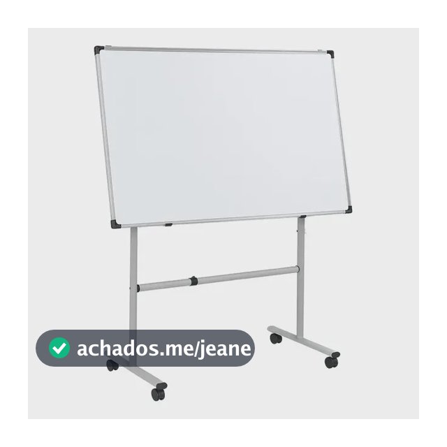 Cavalete Para Quadro Branco Lousa 300x120cm Suporte Rodinhas Cor Cinza