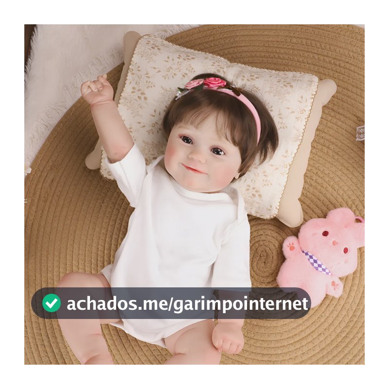 Brastoy Bebê Reborn Boneca Menina Realista Silicone 48cm Pintado