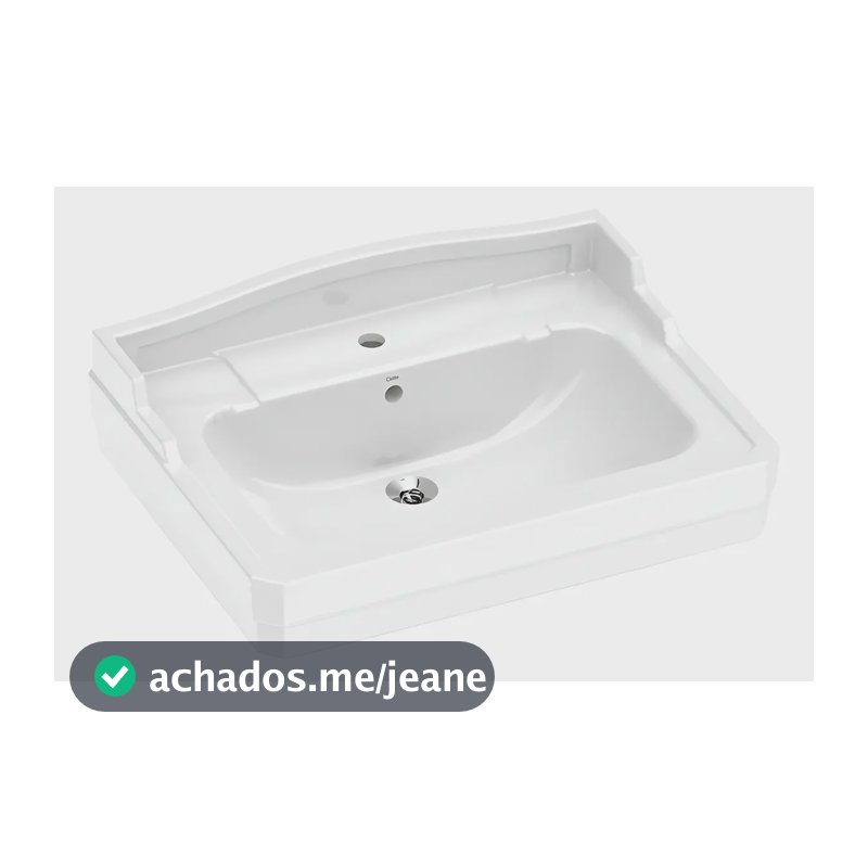 Lavatorio Classico Para Coluna Branco Celite Branco Brilhante