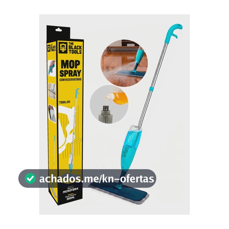Mop Spray Rodo Com Reservatorio Vassoura Magica Limpeza  Azul