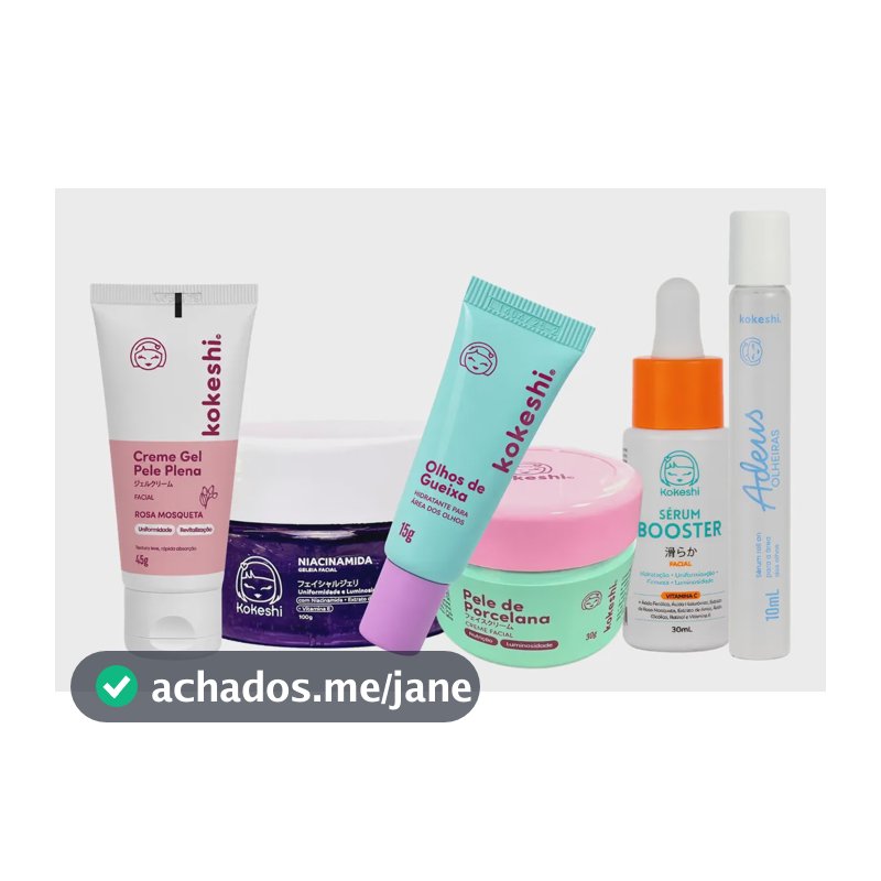 Kit Rotina Facial Completa Kokeshi
