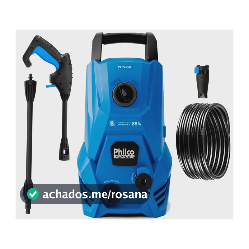Lavadora De Alta Pressão Jato Compacta Philco Plp2200 1300w 1300 Psi/libras 312l/h Lança Regulável 127v