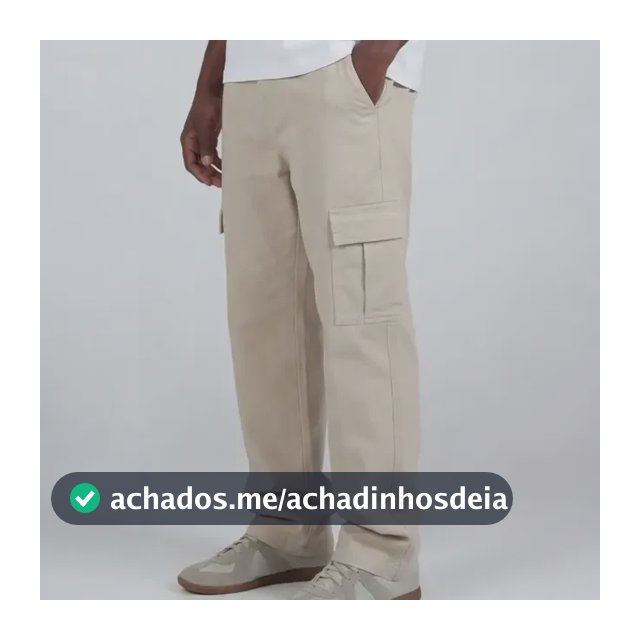 Calça Cargo Premium Masculina Sarja Skate Larga Streetwear