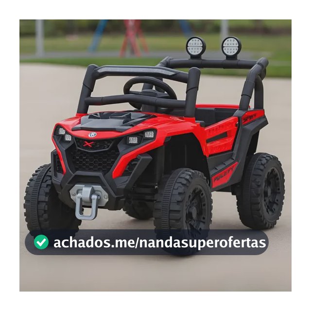 Carro Jipe Elétrico Infantil Controle Remoto Pedal Sons Cor Vermelho