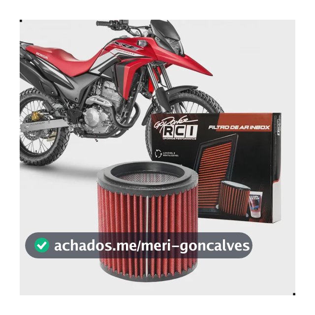 Filtro Ar Inbox Esportivo Xre 300 2010 A 2022 Tornado Sahara