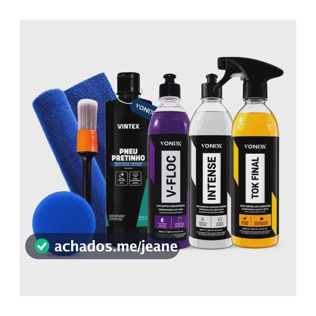 Kit Lavagem Automotiva Vonixx V-Floc Cera Intense Pretinho 500ml
