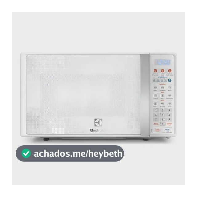 Micro-ondas MTO30 20L Com Função Tira Odor e Descongelar Cor Branco Electrolux