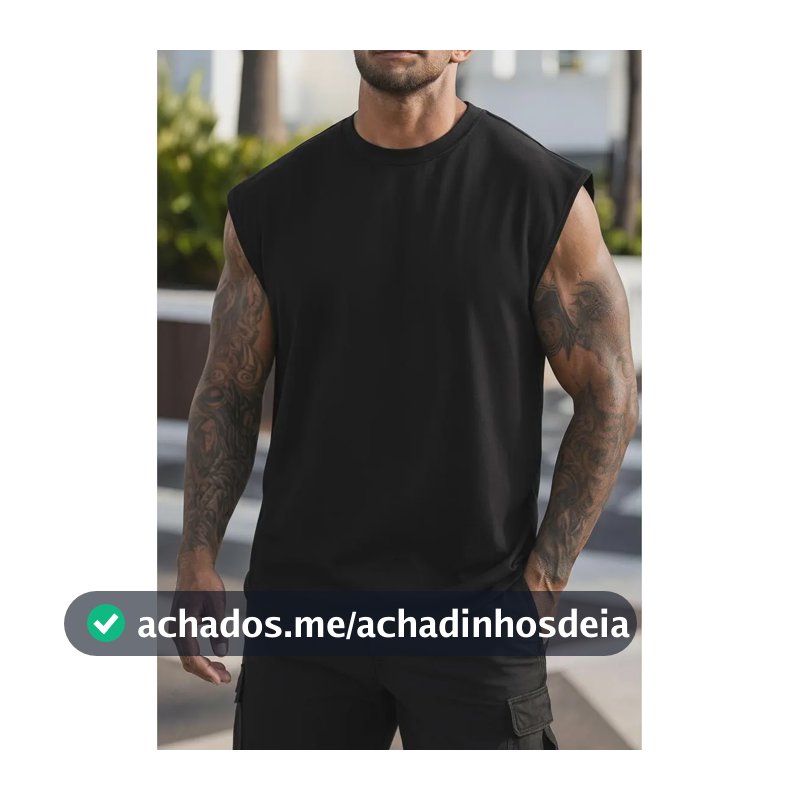Regata Oversized Masculino Tamanho Grande Básica Lisa Preto G