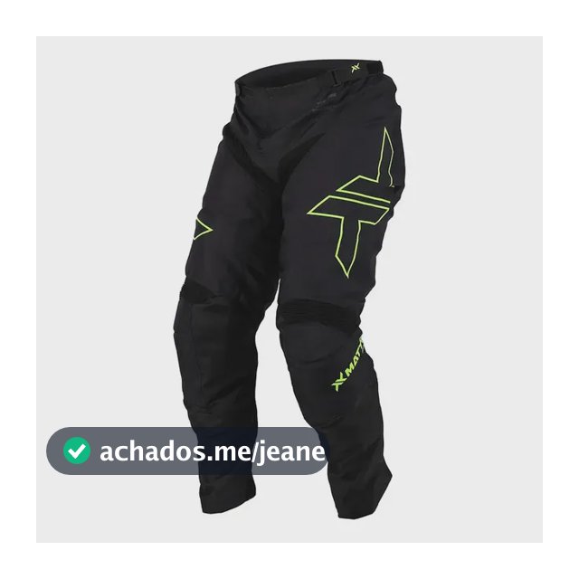 Calça Motocross Cross Multi Preto Mattos Trilha Off Road
