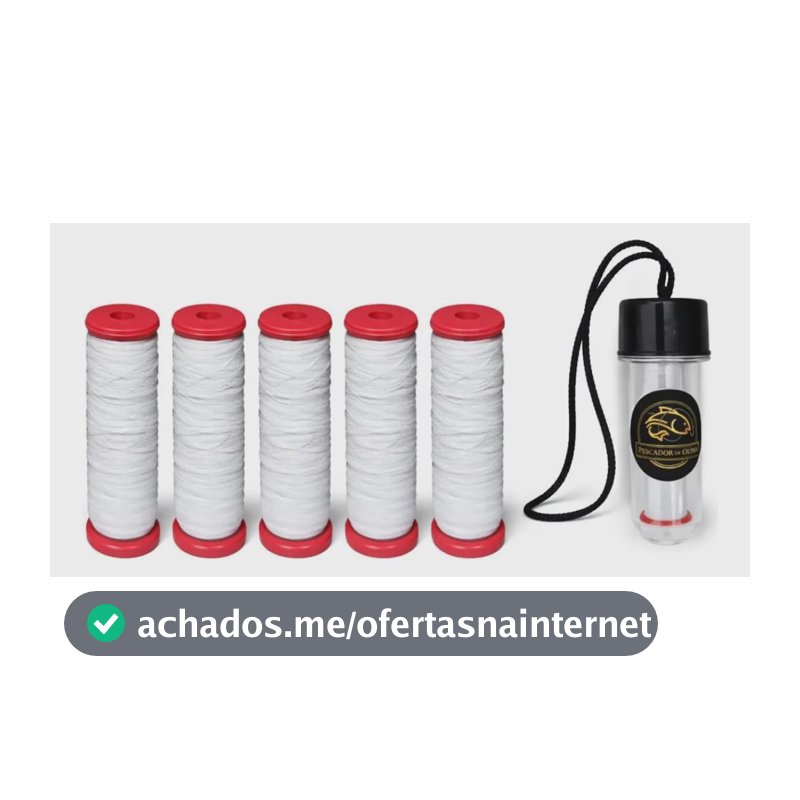 Kit 5 Linha Elástica Para Pesca Elastic Amarrar Isca 110m Branco