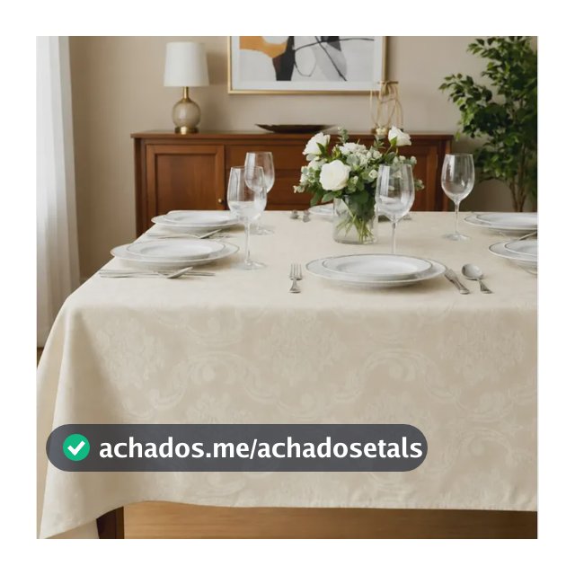 Toalha De Mesa Quadrada P 4 Lugares Tecido Jacquard