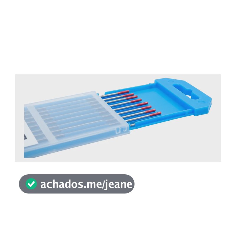Eletrodo Tungstênio 2,40mm Ponta Vermelha 2% Tório (cx.10pc) Vermelha