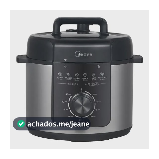 Panela De Pressão Mecânica Preta E Inox 4l Midea Cor Cinza