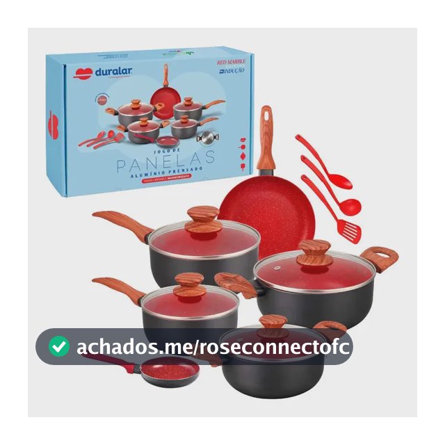 Jogo De Panela Alumínio Nanoceramica Duralar 9 Peças Indução Cinza Com Vermelho