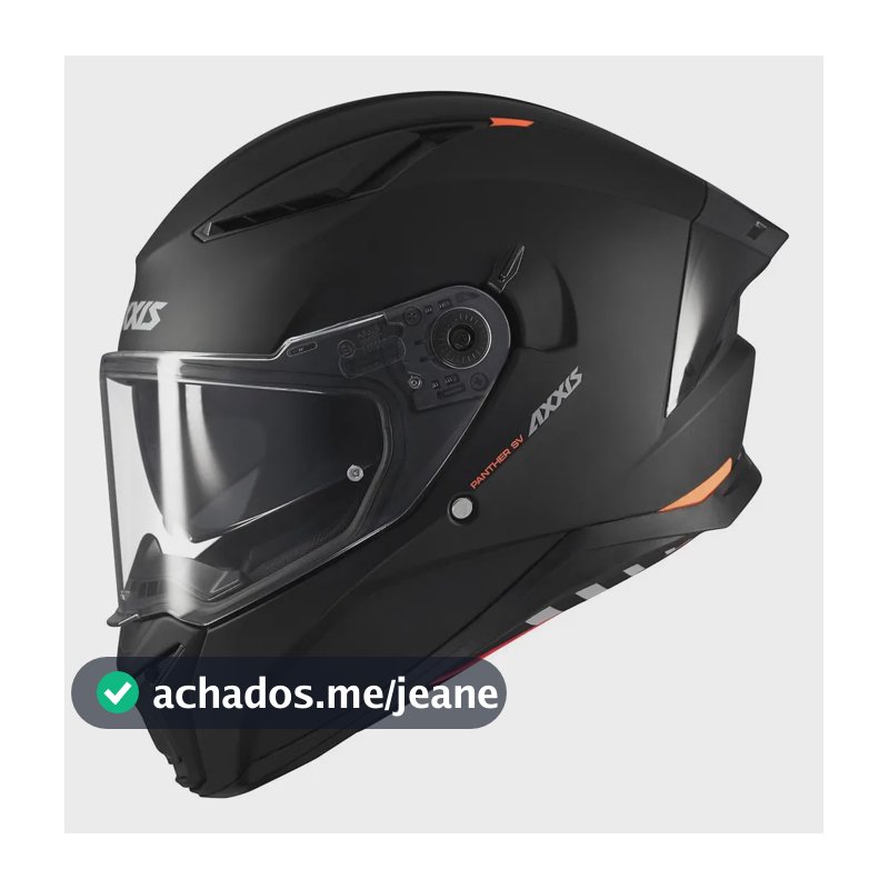 Capacete Axxis Panther Sv Solid A1 Preto Fosc C/ Óculos M 58