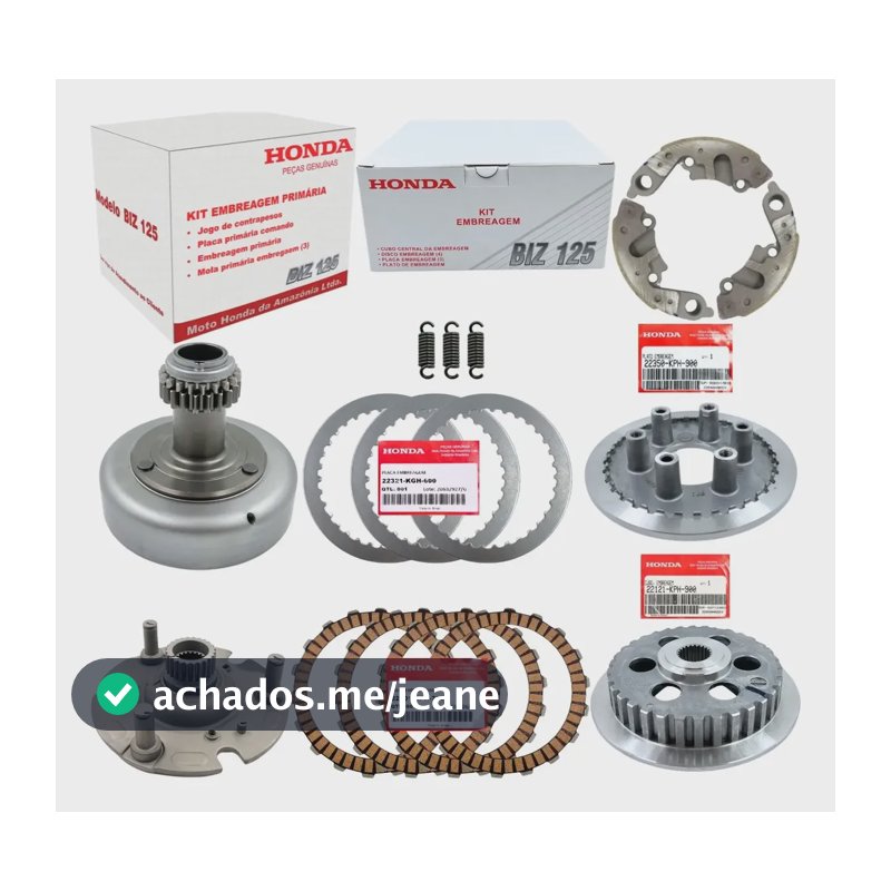 Kit Embreagem Completo Biz 125 2011 A 2017 Original Honda
