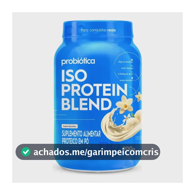 Whey Protein Probiótica Iso Blend Em Pó Sabor Baunilha X 900g