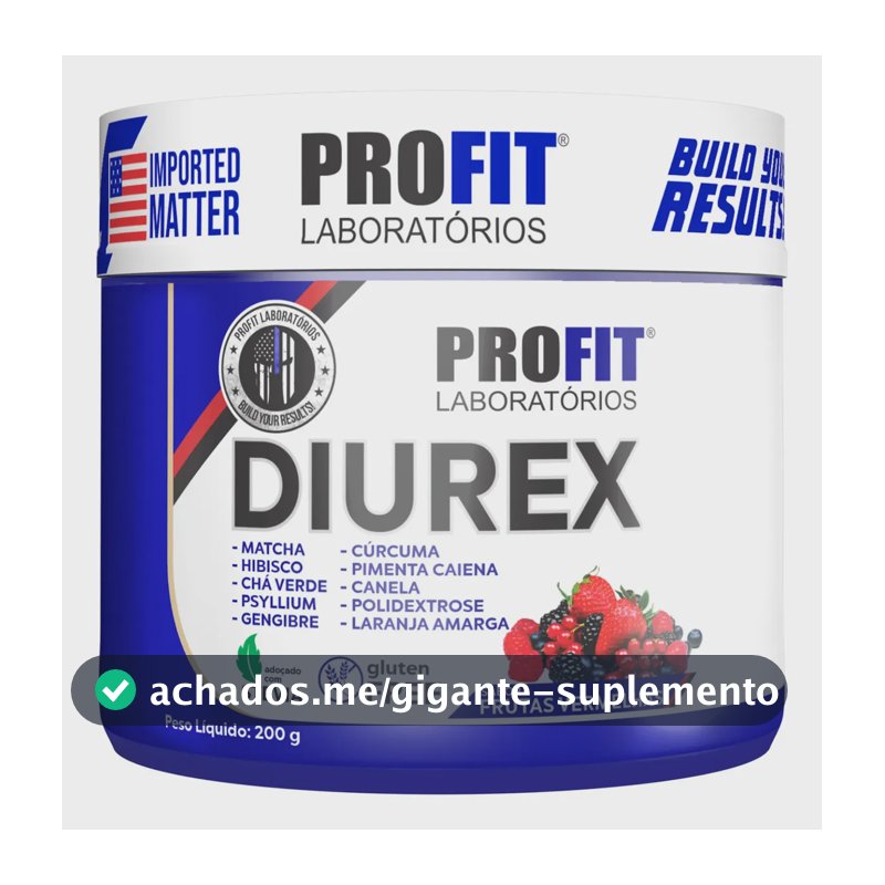 Diurex Suplemento Alimentar 200g Frutas Vermelhas - Profit Laboratórios