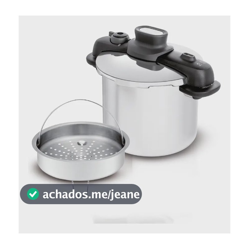 Panela De Pressão 7l Tefal Opti'space Inox Com Fundo Triplo